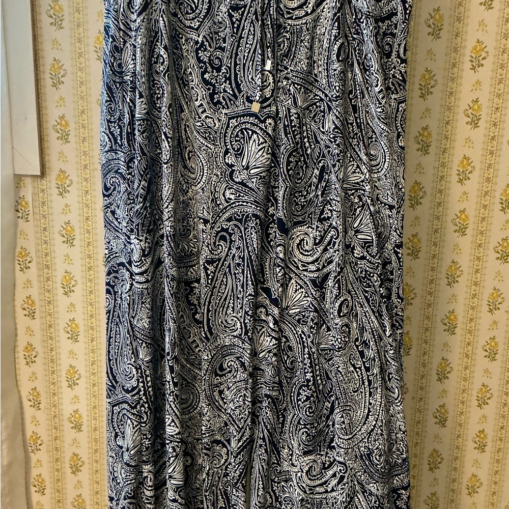 Elegant Paisley Print Pants